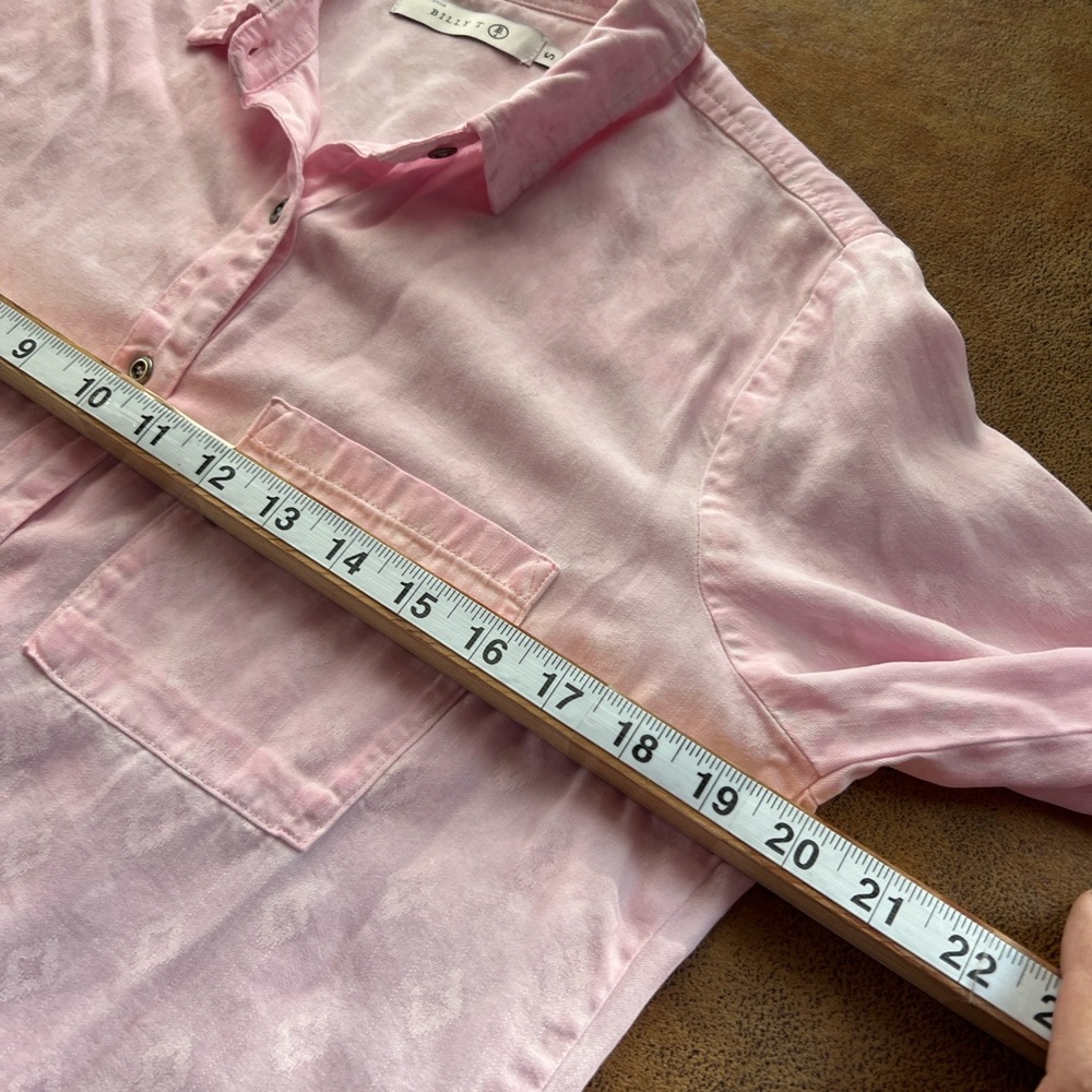 Elegant Billy T Pink Button Down Patterned Shirt.… - image 5